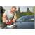 Man using Einhell CE-CB 18/254 Li - Solo cordless polisher on a car
