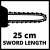 Sword length 25 cm