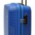 Close-up of Herm 65cm blue hard shell carry-on suitcase with combination lock