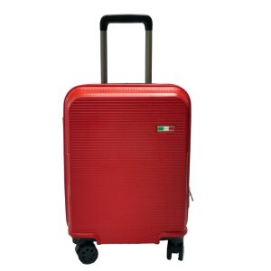 Herm red hard shell suitcase, 65cm, front view - Dressing Accessory
