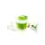 HANDY manual food chopper with accessories, green and white, for chopping vegetables, fruits, herbs, and making sauces