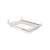 FlexiSPACE Universal Drawer 290 x 240 mm, clear plastic refrigerator drawer organizer with white clips