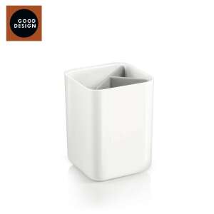 PURO white plastic brush holder with grey compartments, for kitchen brushes - Kitchen Utensils & Gadget