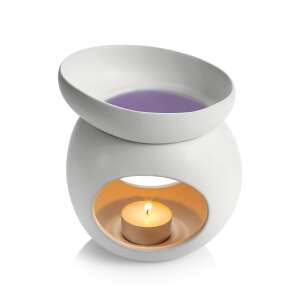 FANCY HOME Lampă de aromă cu pietre pentru ceară parfumată, albă 92011479 Odorizante de  camera
