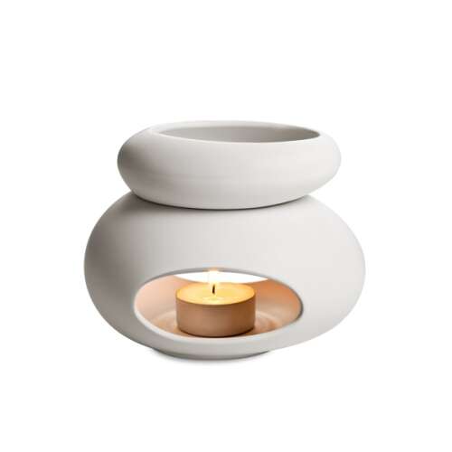 FANCY HOME Fehér Kerámia Aromalámpa Tea Light-tal - Mécsestartó