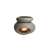 FANCY HOME Lampa zapachowa, Stones, szary, ceramiczny dyfuzor aromatyczny do olejków eterycznych, ze świeczką typu tealight