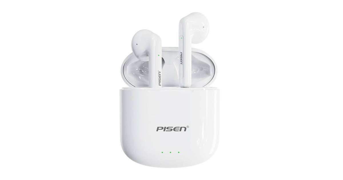 Bluetooth wireless earphone TWS Pisen LS03JL white Pepita