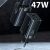 USAMS 47W GaN USB-C és USB-A fali töltő