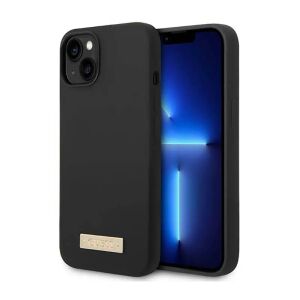Guess iPhone 14 Plus Czarne Silikonowe Etui z MagSafe i Telefonem - Guess