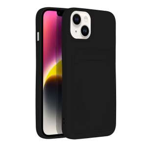 Forcell Card iPhone 14 case, black, with card holder - Phone Case