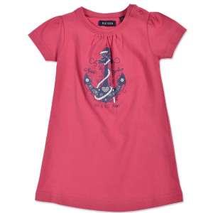Blue Seven pink little girl dress with anchor print - Girls' Dress