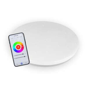 Inteligentné stropné svietidlo Commel LED Smart Wifi s hviezdnym efektom, 48 cm, 36 W, biele, okrúhle, ovládané pomocou aplikácie v smartfóne - Commel