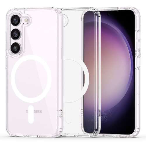 Tech-Protect Flexair Hybrid MagSafe Samsung Galaxy S23 durchsichtige Handyhülle, mit integriertem magnetischem Ring für MagSafe Zubehör