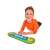 Child playing a green Simba Funny Keyboard toy keyboard with 32 keys