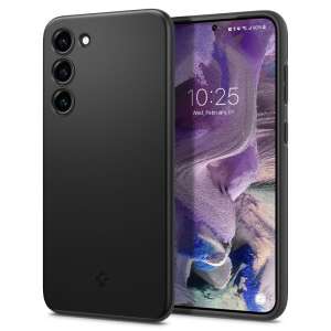 Etui na telefon Spigen Thin Fit Samsung Galaxy S23 czarne, widok 3/4 - Spigen