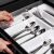 Springos white drawer organizer set in use with cutlery