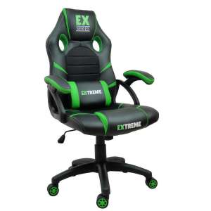 Extreme EX Gamer szék derékpárnával #fekete-zöld