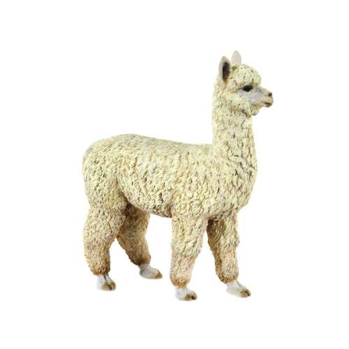 Papo Alpaca figurine, white alpaca toy, realistic animal figure