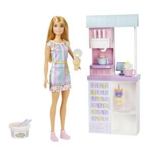 Barbie Zmrzlinový stánok Hrací set s bábikou a doplnkami - Mattel