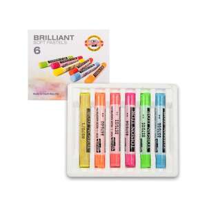 Koh-I-Noor Brilliant Soft Pastelle 6er Set, Neonfarben, Malutensilien - Zeichengeräte