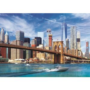 Puzzle Trefl 500 Piese New York cu Podul Brooklyn - Puzzle 3D & Puzzle cu burete