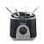 Techwood TFF-86 2w1 Frytkownica i zestaw do fondue, czarny, z widelcami do fondue