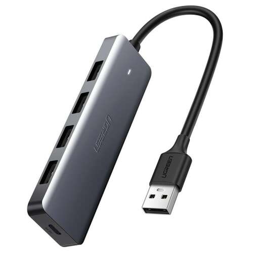 UGREEN USB 3.0 Hub 4 porttal és 1 USB-C porttal, szürke