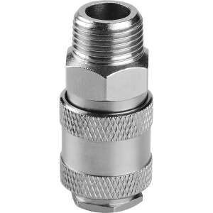 EXTOL PREMIUM Conector rapid din alamă nichelată cu filet exterior 1/2 inch - Accesorii irigare