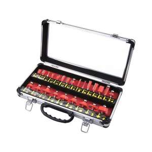 EXTOL PREMIUM 24 darabos felsőmaró készlet alumínium kofferben - Marógép