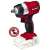 Einhell TE-CW 18 Li BL-Solo cordless impact wrench, red and black, 3/4 view, with battery icon