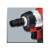 Einhell TE-CW 18 Li BL-Solo akumulátorový udarový skrutkovač, detail záberu na skľučovadlo s adaptérom pre zásuvky