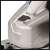 Einhell TC-AG 115/750 angle grinder, close-up of spindle lock button