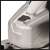 Einhell TC-AG 115/750 angle grinder, close-up of spindle lock button