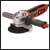 Einhell TC-AG 115/750 angle grinder, red and silver, with black disc