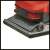 Close-up of the Einhell TE-OS 18/230 Li Solo cordless random orbit sander base plate