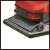 Close-up of the Einhell TE-OS 18/230 Li Solo cordless random orbit sander base plate