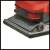 Close-up of the Einhell TE-OS 18/230 Li Solo cordless random orbit sander base plate