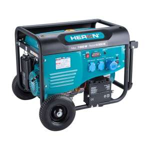 HERON benzinmotoros áramfejlesztő, max 6800 VA, 230V, önindítós