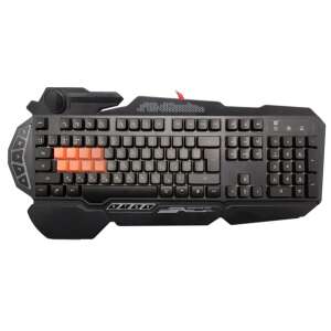 A4Tech B318 Gaming Keyboard, black, with orange keys and programmable buttons - A4Tech Keyboard