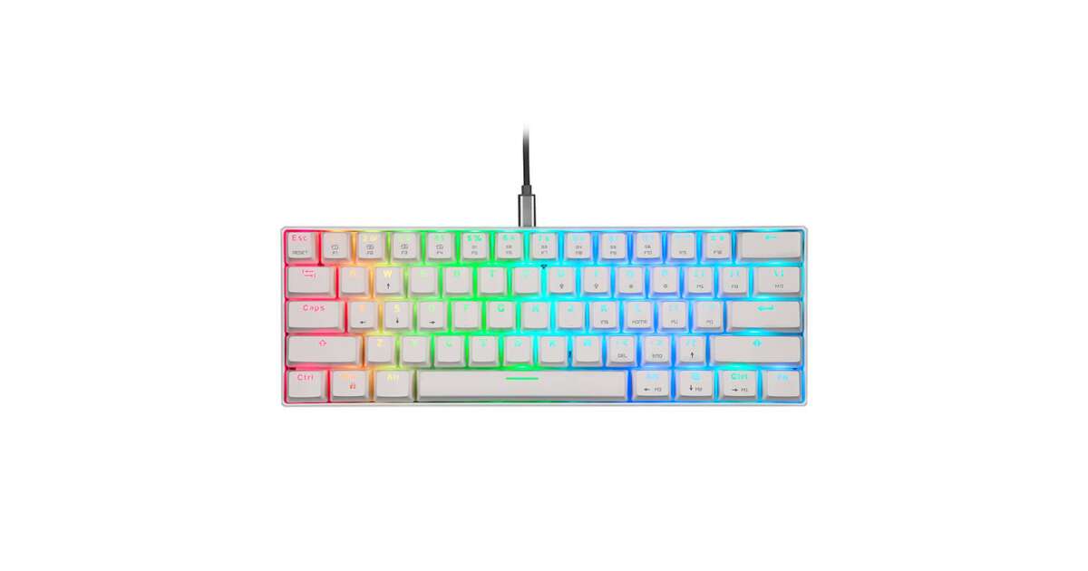 Motospeed CK61 RGB mechanikus billentyűzet (white) | Pepita.hu