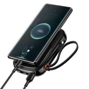 Baseus Qpow PRO Power Bank with Lightning Cable, 20000mAh, 20W (Black)