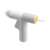 HOTO QWRJQ001 cordless lithium glue gun, white and yellow, angled view