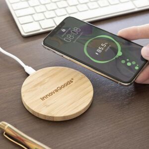 InnovaGoods Bamboo Wireless Charger for Qi-enabled phones - InnovaGoods