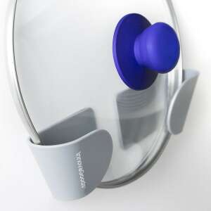 Smarack InnovaGoods držiak na veká, sivý, na zavesenie viečok hrncov na dvere skriniek alebo steny - Súpravy kuchynského náradia