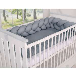 BabyLion Fonott Kiságyrácsvédő - Sötétszürke - 180x20cm