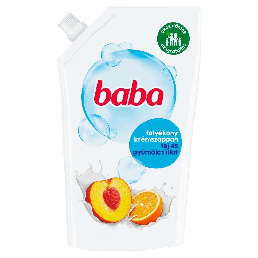 Baba Folyékony Szappan Utántöltő Tej & Gyümölcs 500ml