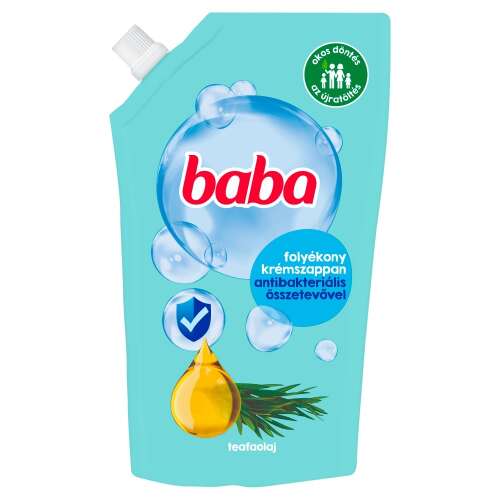 Săpun lichid Baba, reîncărcare, cu ulei de arbore de ceai antibacterian, 500ml