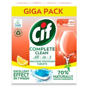 Tablete pentru masina de spalat vase Cif Complete Clean All-in-One Regular 102 buc