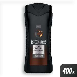 Axe Dark Temptation душ гел, 400ml, аромат на тъмен шоколад, пълно отпускане - Баня