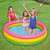 Intex rainbow inflatable three-ring children's pool, kids splashing in the pool